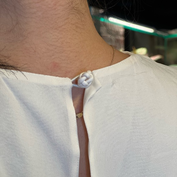 Genuine Giorgio Armani runway couture 100% silk reversible white top - Picture 9 of 15